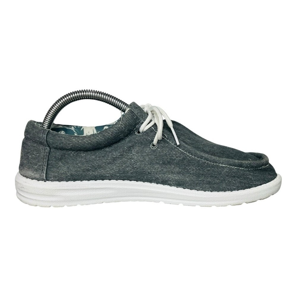 Cull4U Canvas Loafers Men‎ 43 Gray Lace Up Casual Boat Shoes Lightweight Size 10